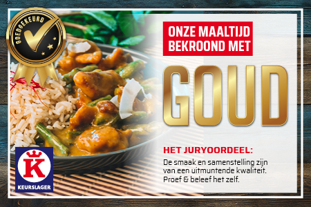 Maaltijd met goud bekroond