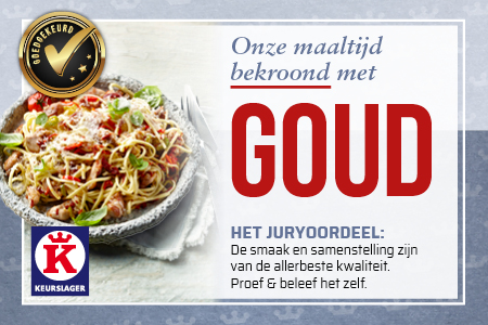 spinaziegratin met goud bekroond